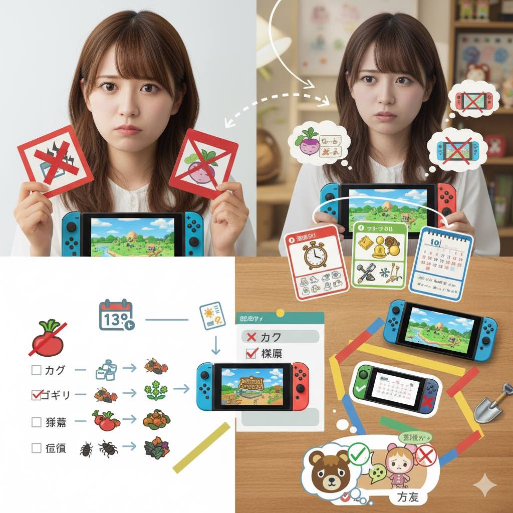 あつ森時間操作の後悔に繋がるリスク管理