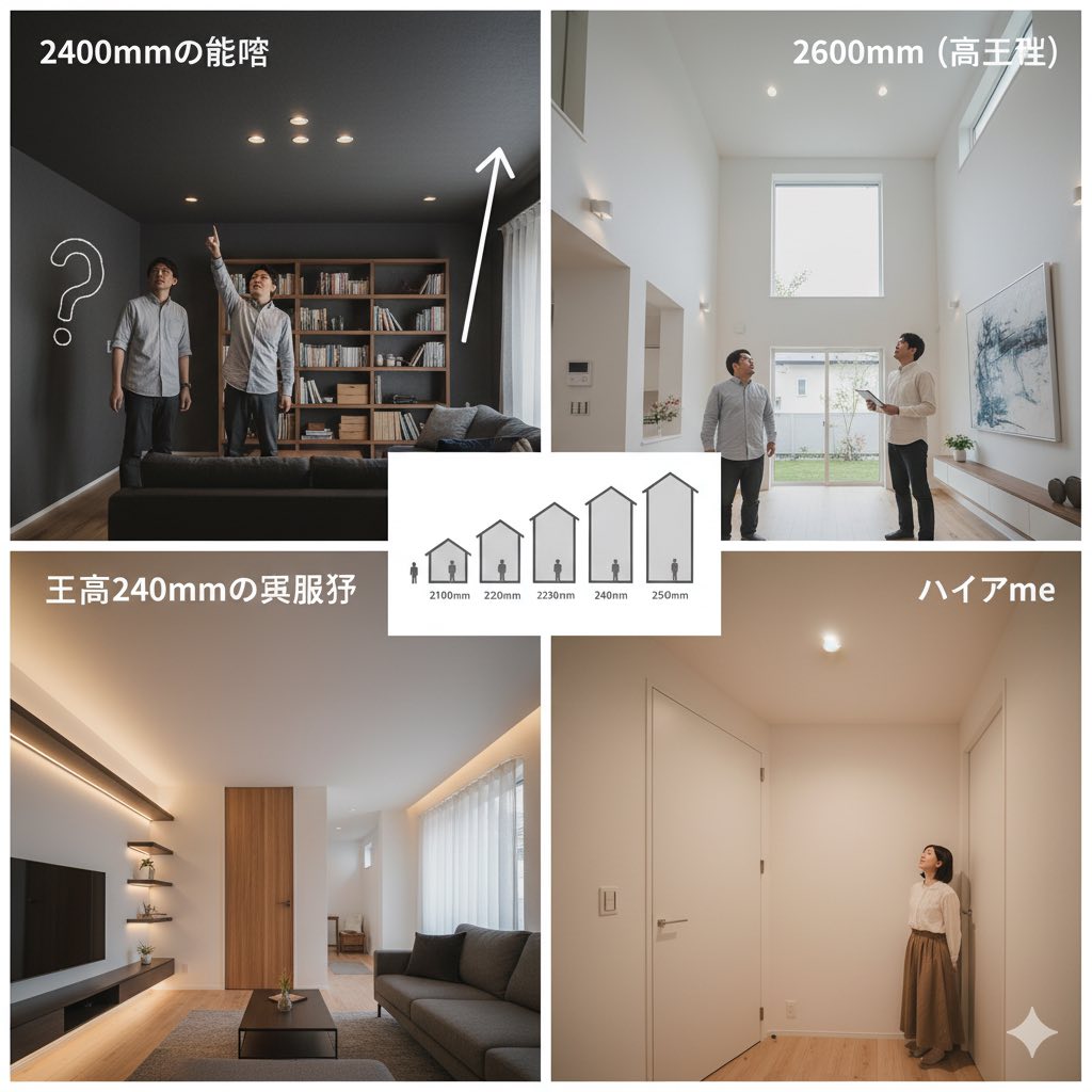 天井高2400の後悔を避けるための比較検討